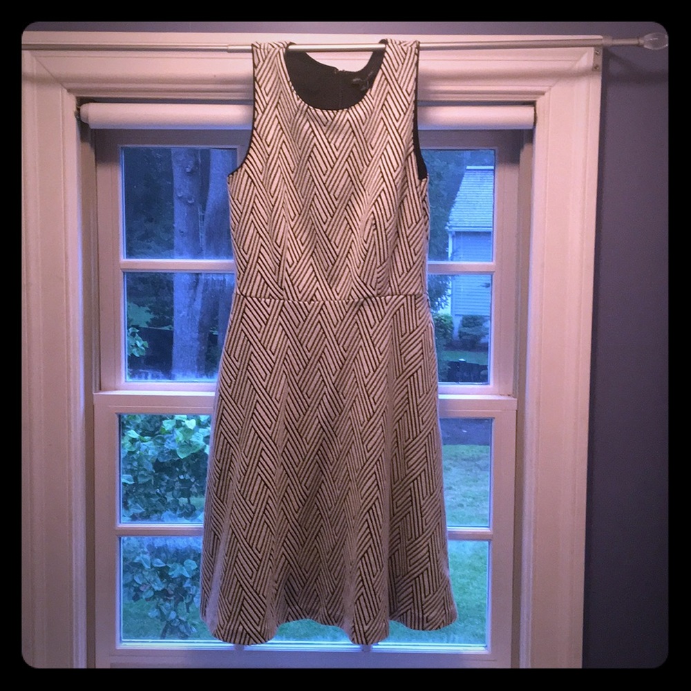 Black and cream  patterned dress